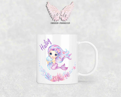 Personalisierte Kinder Tasse Meerjungfrau 2 - mit und ohne Name
