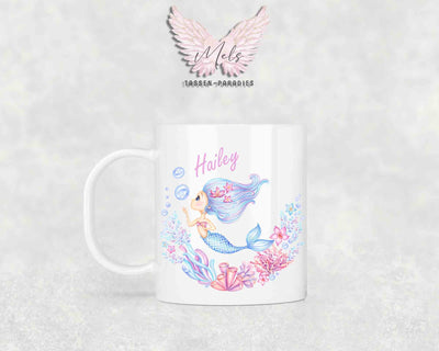 Personalisierte Kinder Tasse Meerjungfrau 4 - mit und ohne Name