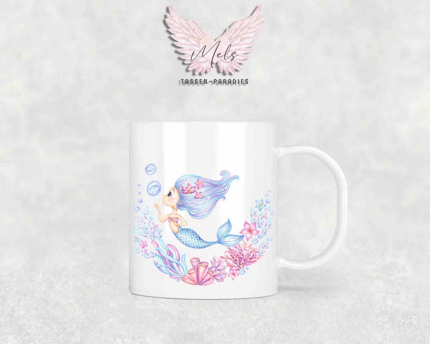 Personalisierte Kinder Tasse Meerjungfrau 4 - mit und ohne Name