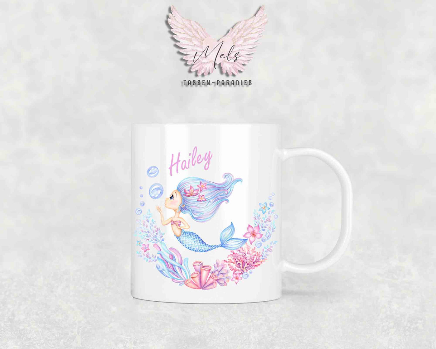 Personalisierte Kinder Tasse Meerjungfrau 4 - mit und ohne Name