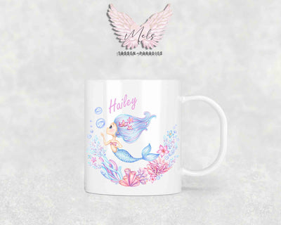 Personalisierte Kinder Tasse Meerjungfrau 4 - mit und ohne Name