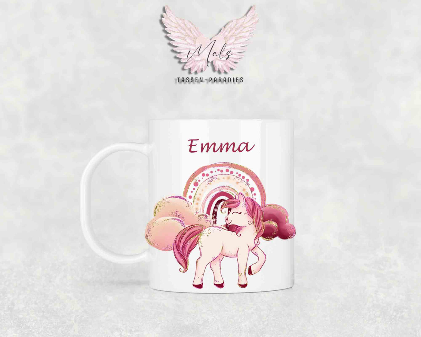 Personalisierte Kinder Tasse Pferde 1 - mit und ohne Name