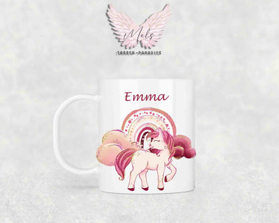 Personalisierte Kinder Tasse Pferde 1 - mit und ohne Name