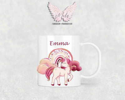 Personalisierte Kinder Tasse Pferde 1 - mit und ohne Name