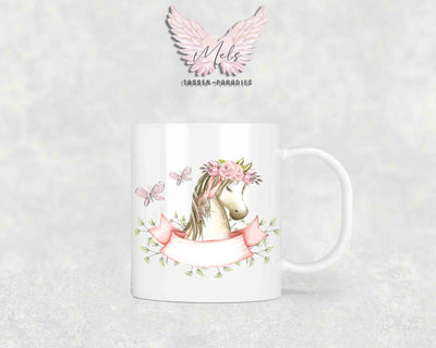 Personalisierte Kinder Tasse Pferde 3 - mit und ohne Name
