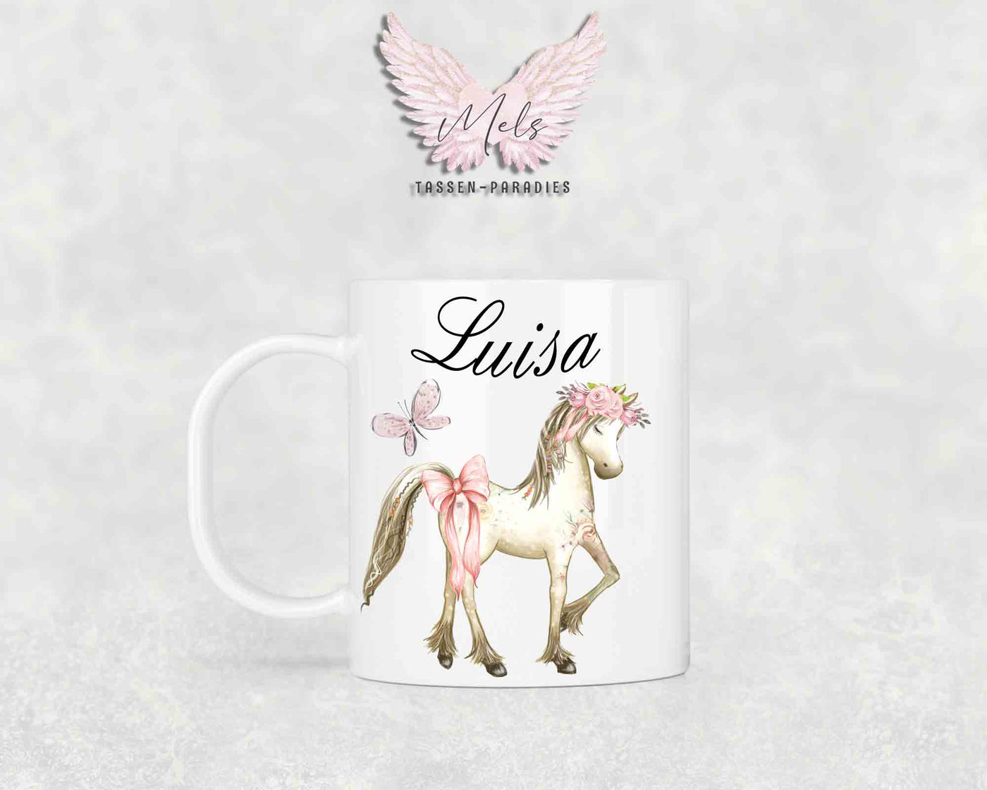 Personalisierte Kinder Tasse Pferde 4 - mit und ohne Name