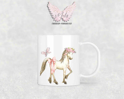 Personalisierte Kinder Tasse Pferde 4 - mit und ohne Name