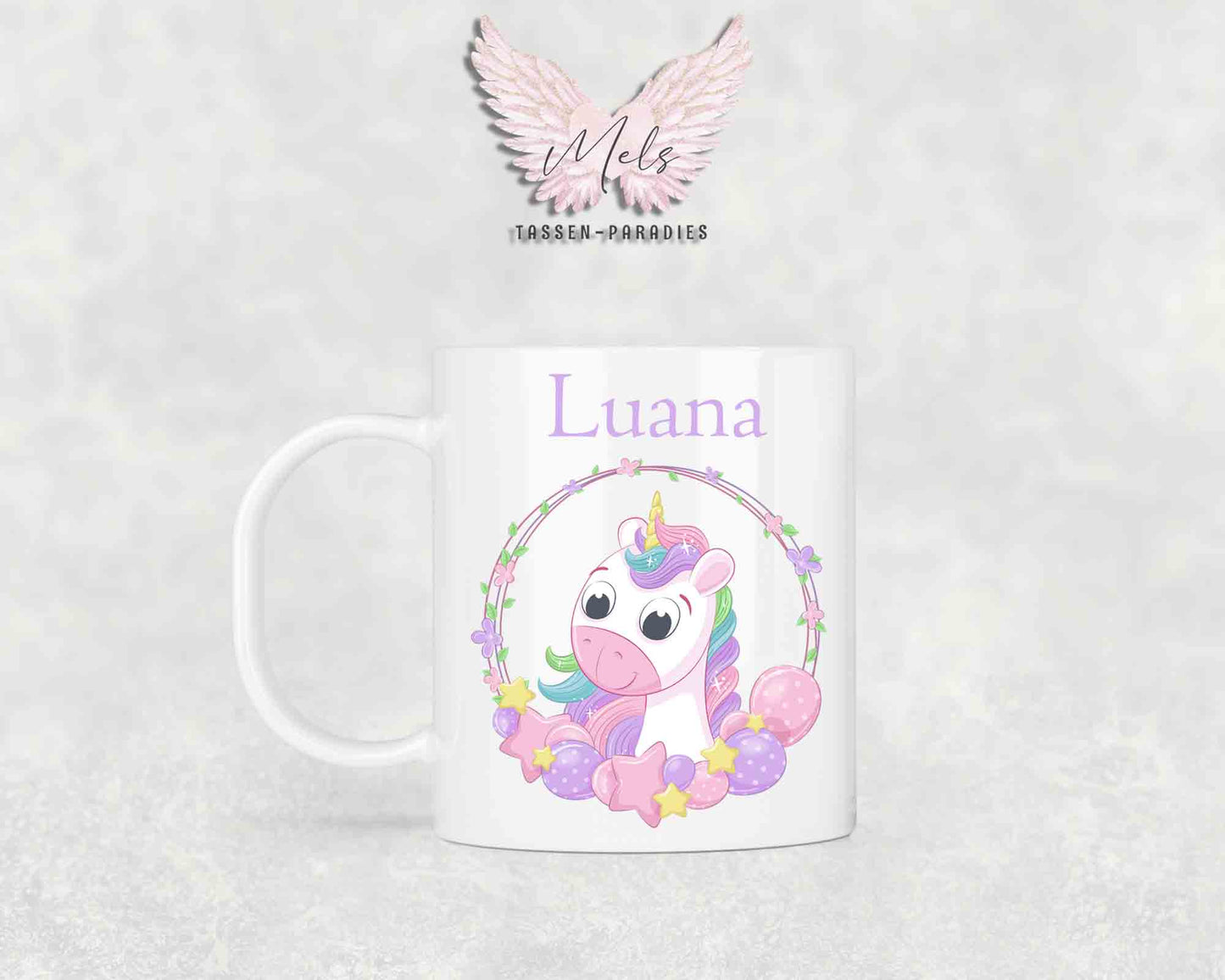 Personalisierte Kinder Tasse Einhorn 24 - mit und ohne Name