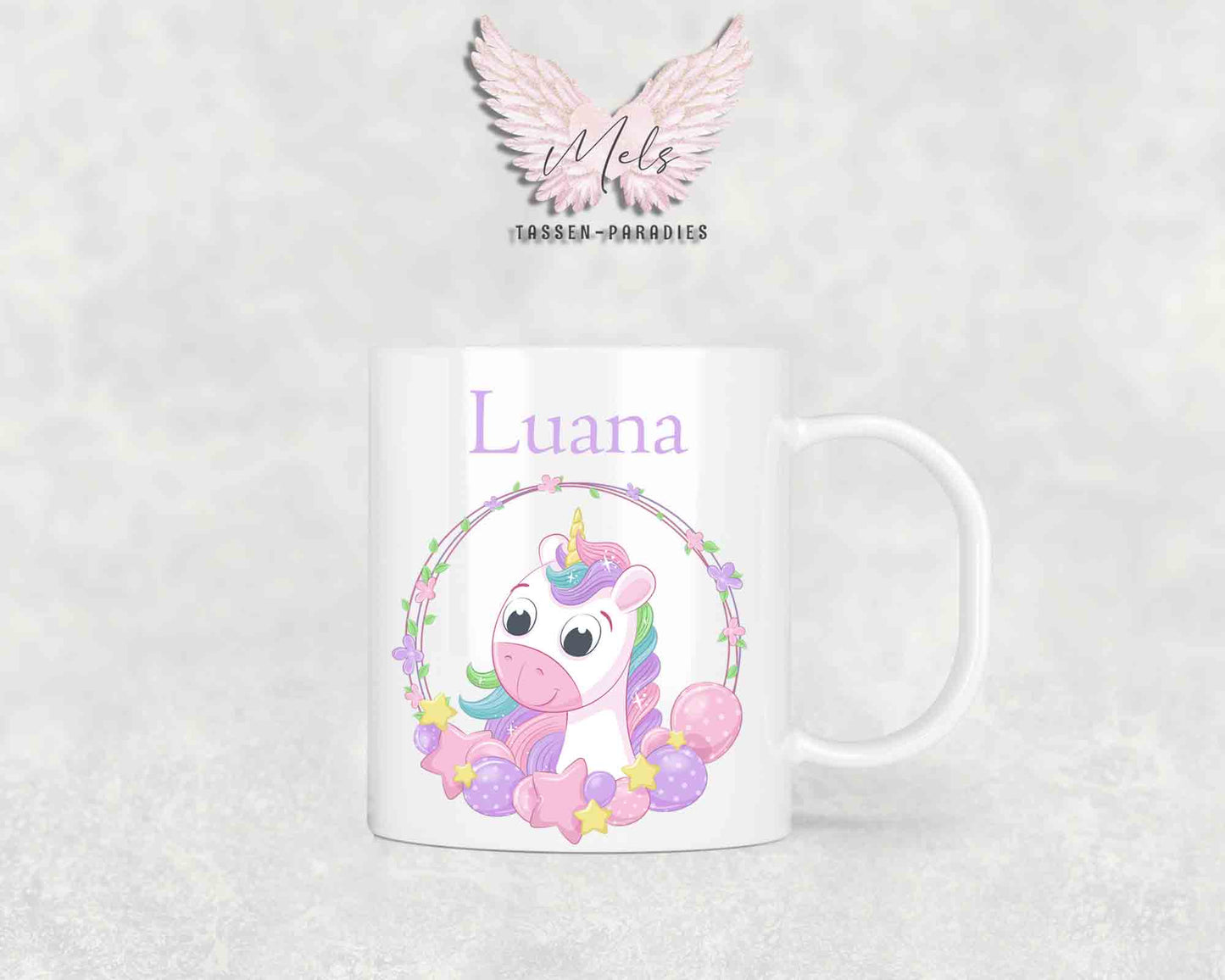 Personalisierte Kinder Tasse Einhorn 24 - mit und ohne Name