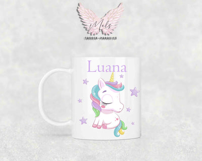 Personalisierte Kinder Tasse Einhorn 25 - mit und ohne Name