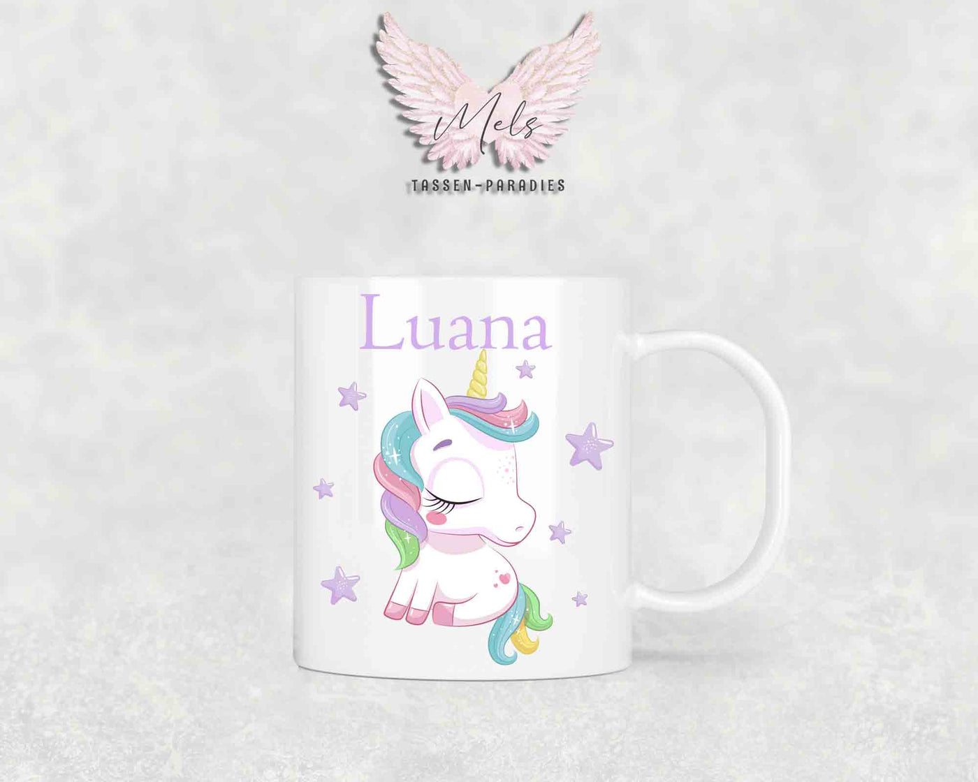 Personalisierte Kinder Tasse Einhorn 25 - mit und ohne Name
