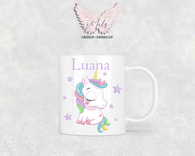 Personalisierte Kinder Tasse Einhorn 25 - mit und ohne Name