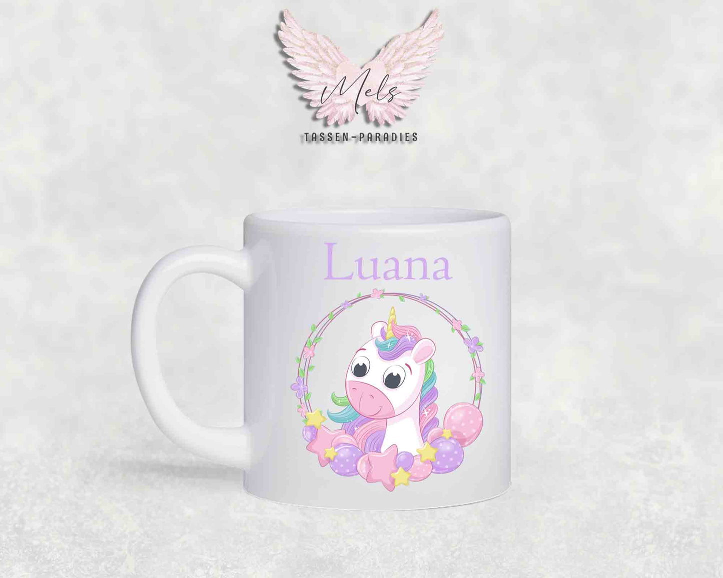 Personalisierte Kinder Tasse Einhorn 24 - mit und ohne Name