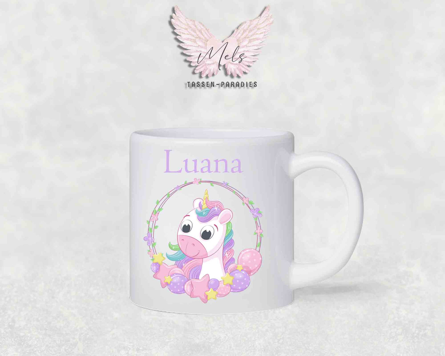 Personalisierte Kinder Tasse Einhorn 24 - mit und ohne Name