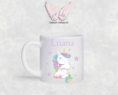 Personalisierte Kinder Tasse Einhorn 25 - mit und ohne Name
