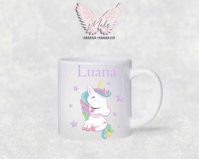 Personalisierte Kinder Tasse Einhorn 25 - mit und ohne Name