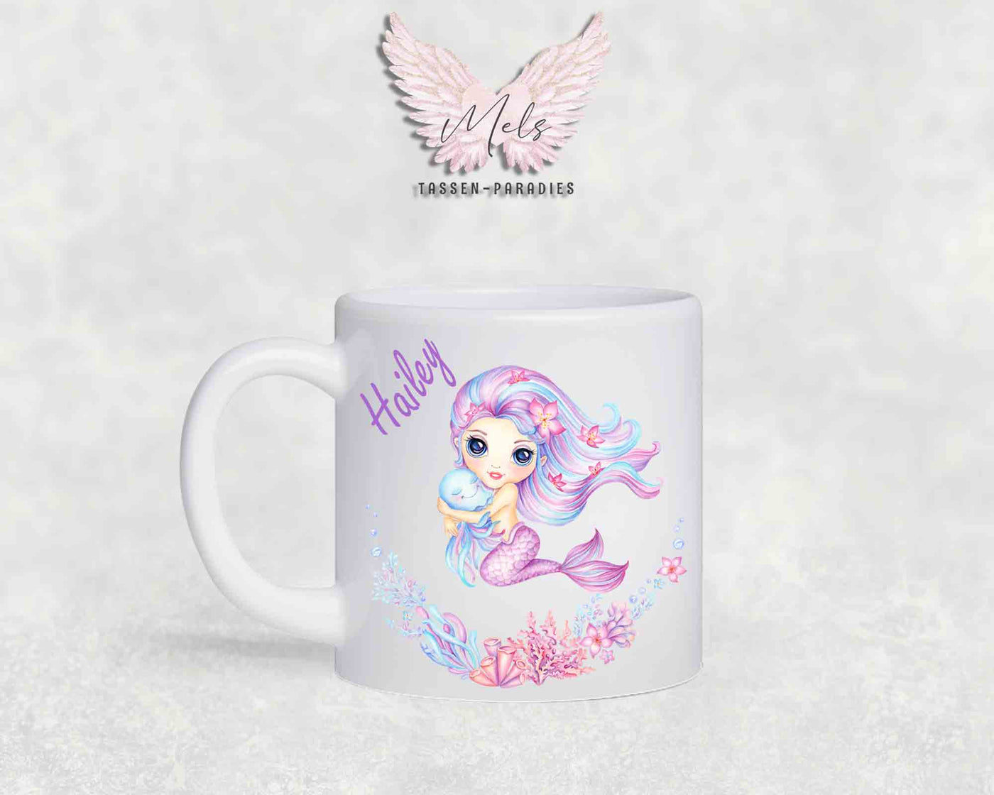 Personalisierte Kinder Tasse Meerjungfrau 2 - mit und ohne Name