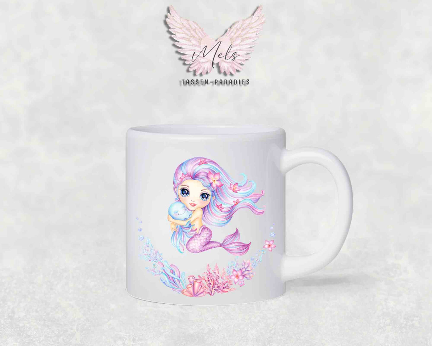 Personalisierte Kinder Tasse Meerjungfrau 2 - mit und ohne Name