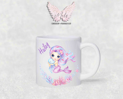 Personalisierte Kinder Tasse Meerjungfrau 2 - mit und ohne Name