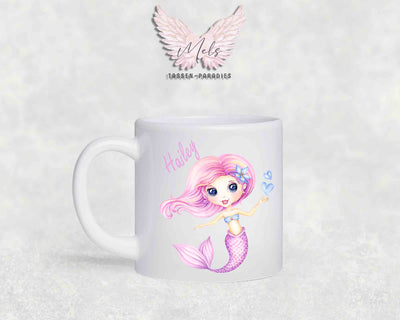 Personalisierte Kinder Tasse Meerjungfrau 3 - mit und ohne Name