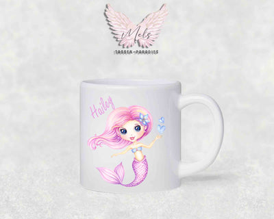 Personalisierte Kinder Tasse Meerjungfrau 3 - mit und ohne Name