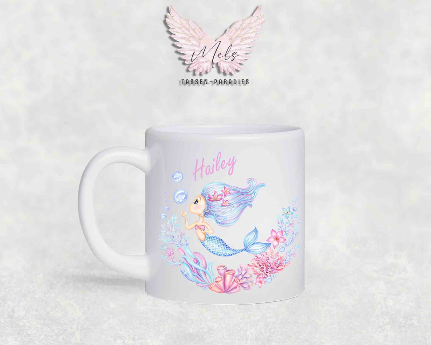 Personalisierte Kinder Tasse Meerjungfrau 4 - mit und ohne Name