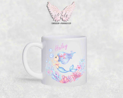 Personalisierte Kinder Tasse Meerjungfrau 4 - mit und ohne Name