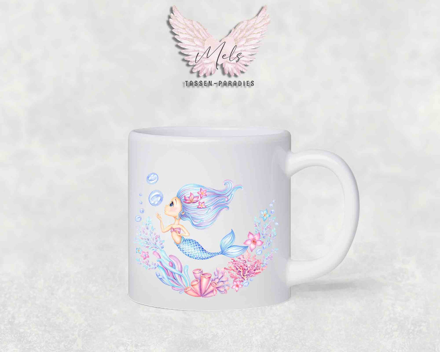 Personalisierte Kinder Tasse Meerjungfrau 4 - mit und ohne Name