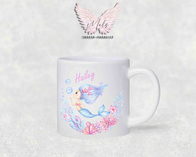 Personalisierte Kinder Tasse Meerjungfrau 4 - mit und ohne Name