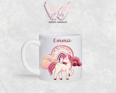 Personalisierte Kinder Tasse Pferde 1 - mit und ohne Name