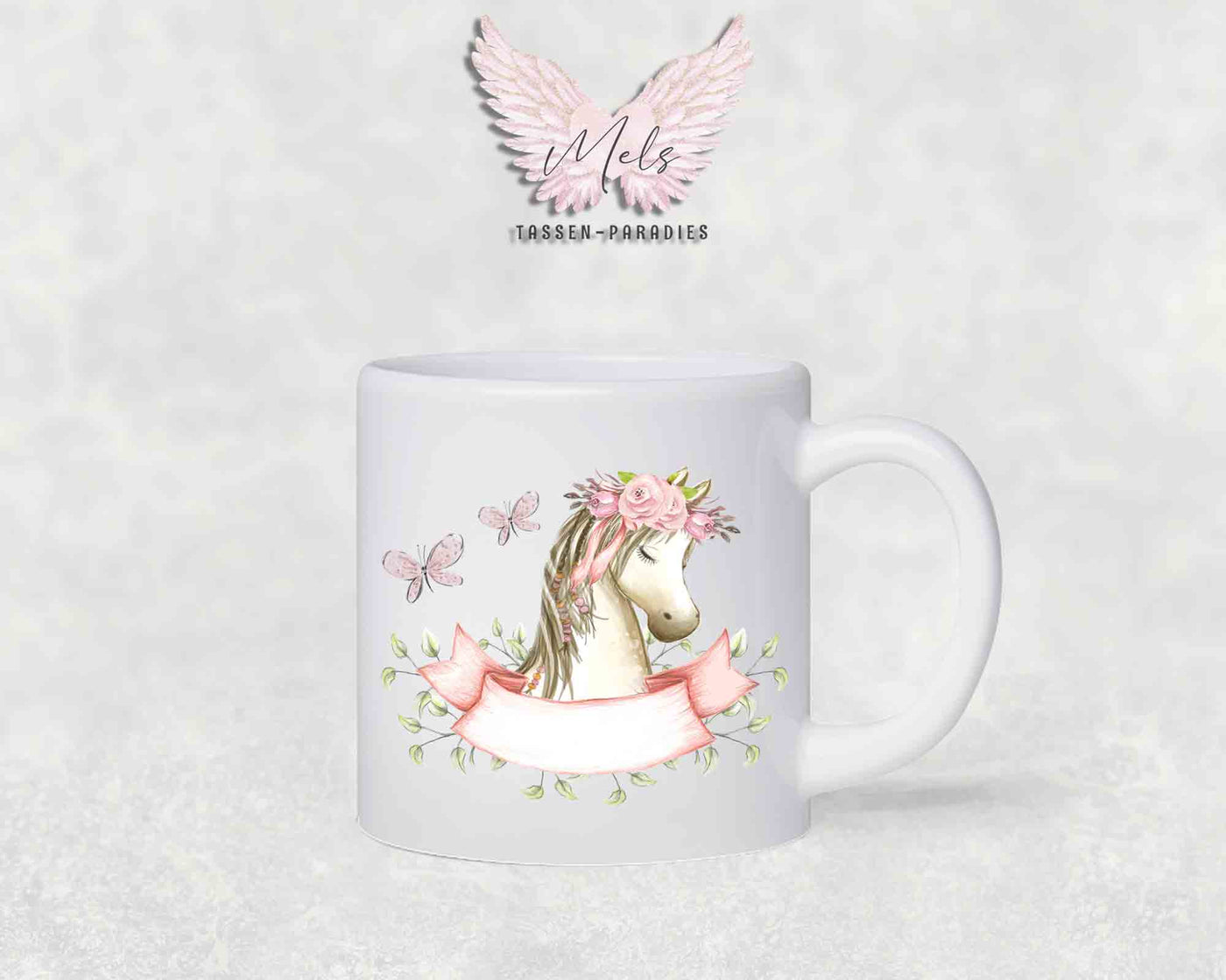 Personalisierte Kinder Tasse Pferde 3 - mit und ohne Name