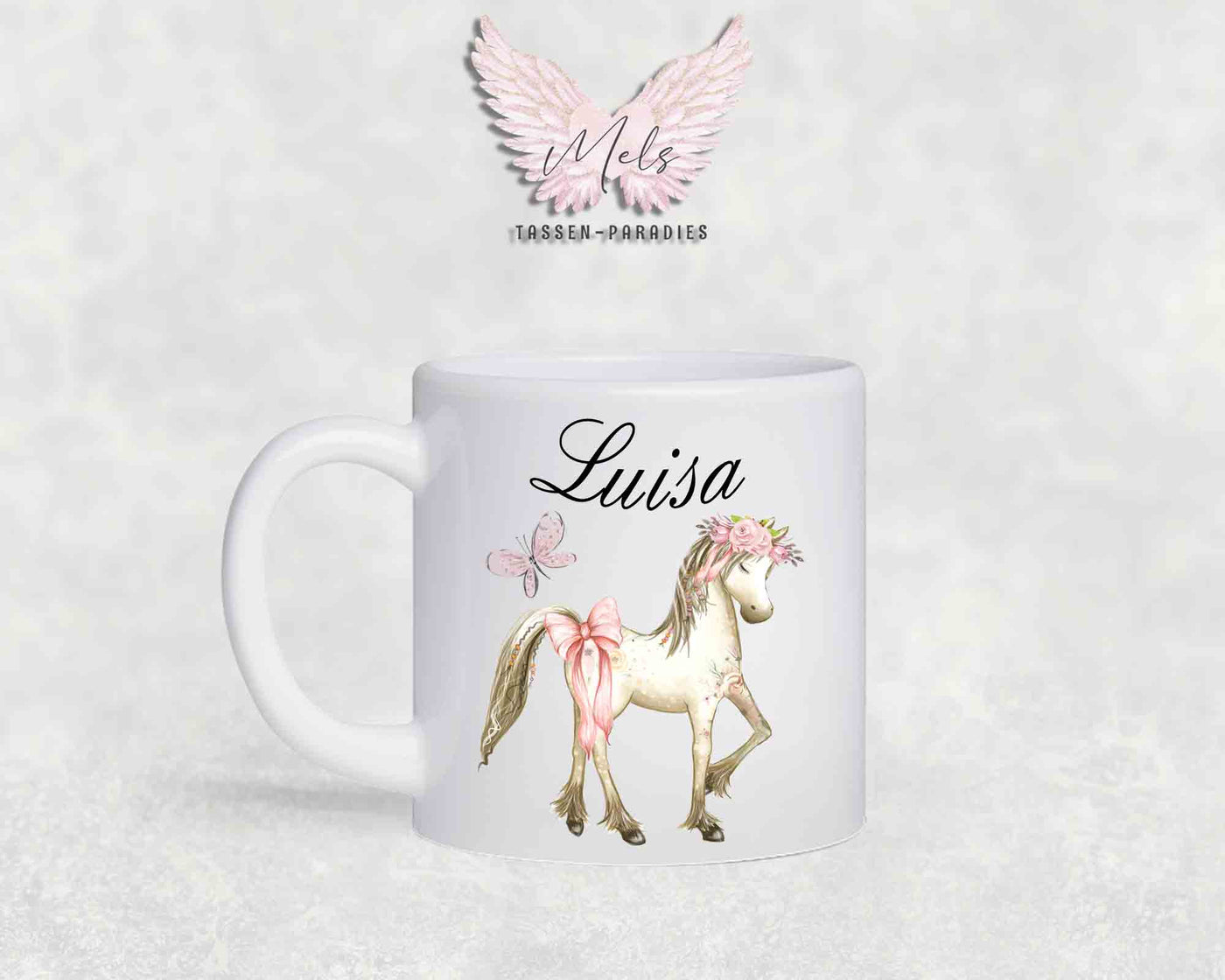 Personalisierte Kinder Tasse Pferde 4 - mit und ohne Name