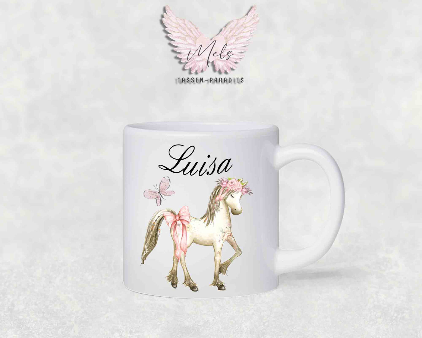 Personalisierte Kinder Tasse Pferde 4 - mit und ohne Name