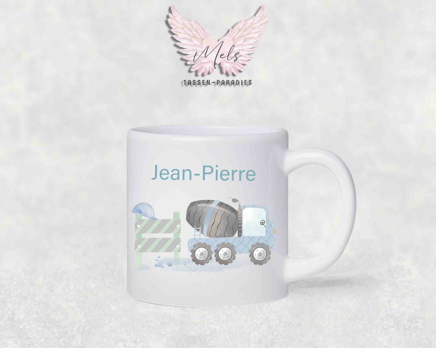 Personalisierte Kinder Tasse Baustelle 11 - mit und ohne Name