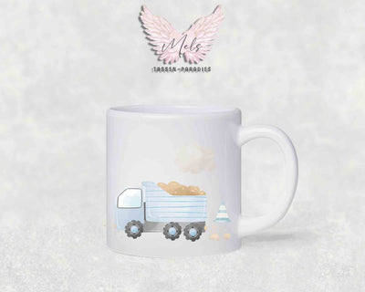 Personalisierte Kinder Tasse Baustelle 9 - mit und ohne Name