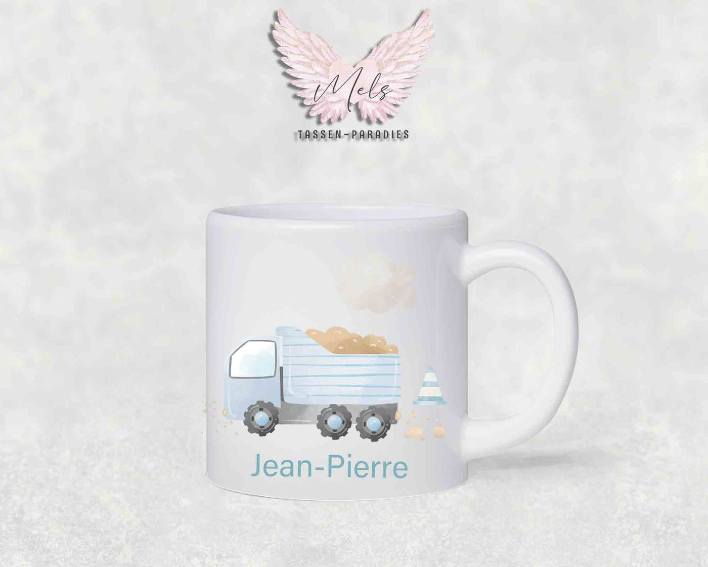Personalisierte Kinder Tasse Baustelle 9 - mit und ohne Name