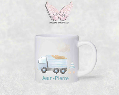 Personalisierte Kinder Tasse Baustelle 9 - mit und ohne Name