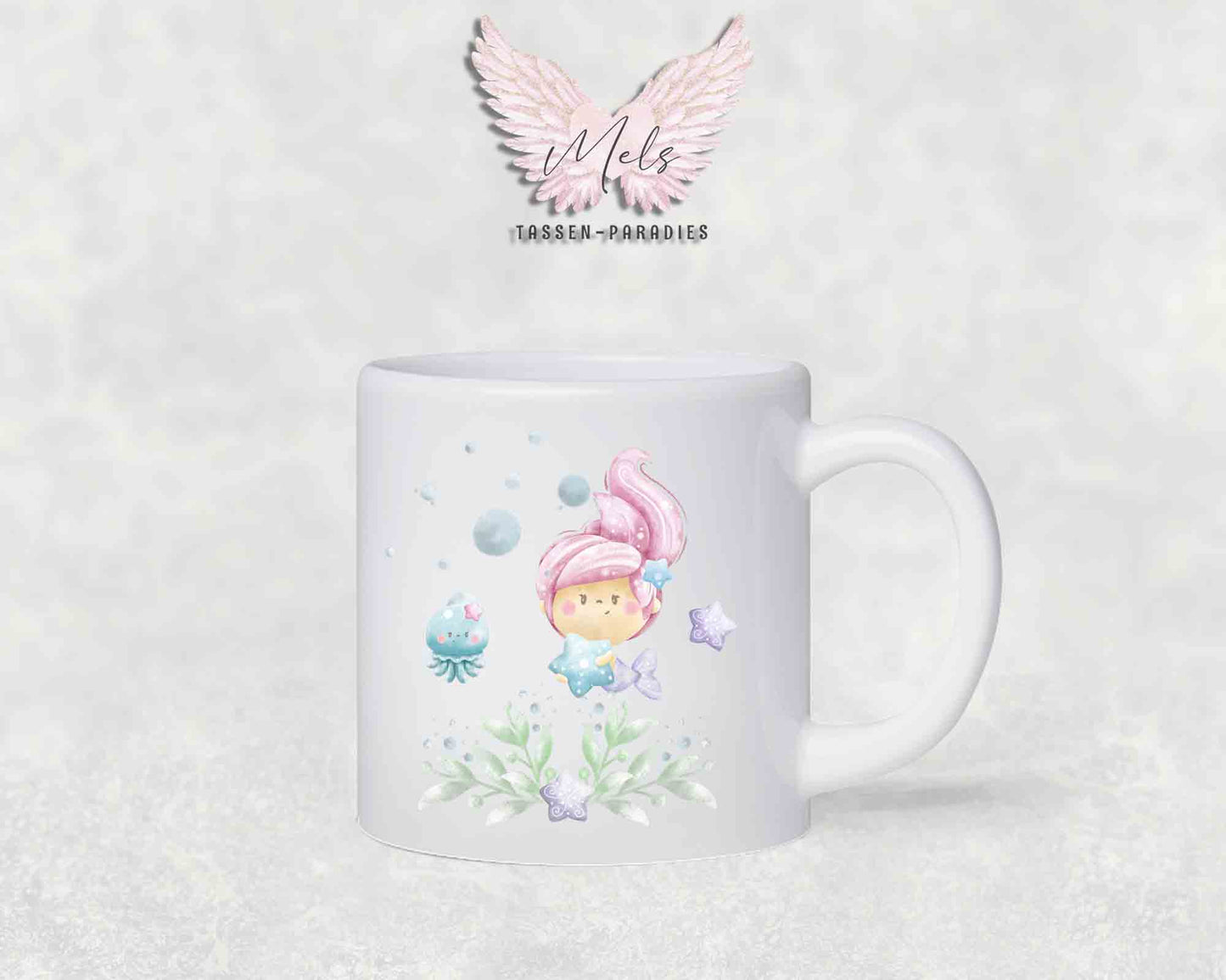 Personalisierte Kinder Tasse Meerjungfrau 1 - mit und ohne Name