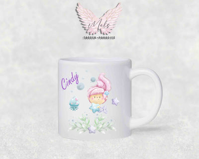 Personalisierte Kinder Tasse Meerjungfrau 1 - mit und ohne Name