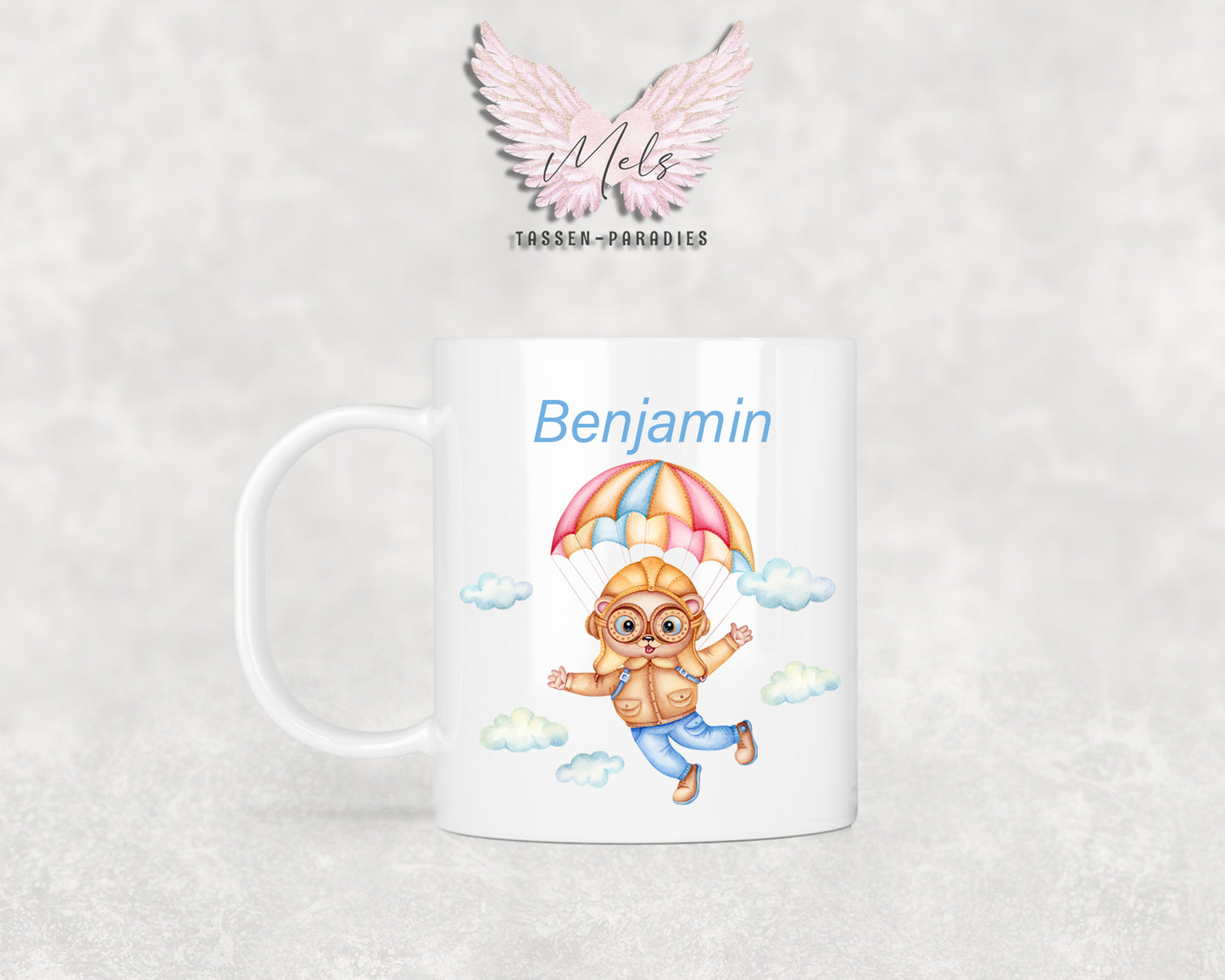 Personalisierte Kinder Tasse Bärchen 8 - mit und ohne Name