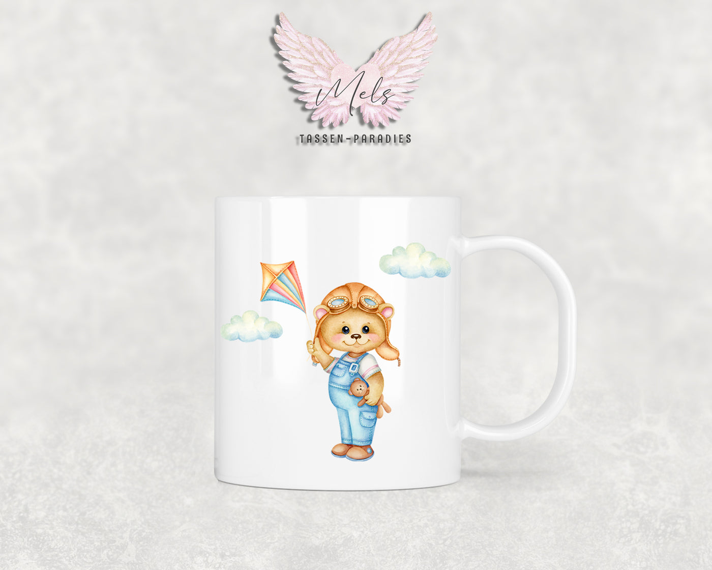 Personalisierte Kinder Tasse Bärchen 9 - mit und ohne Name