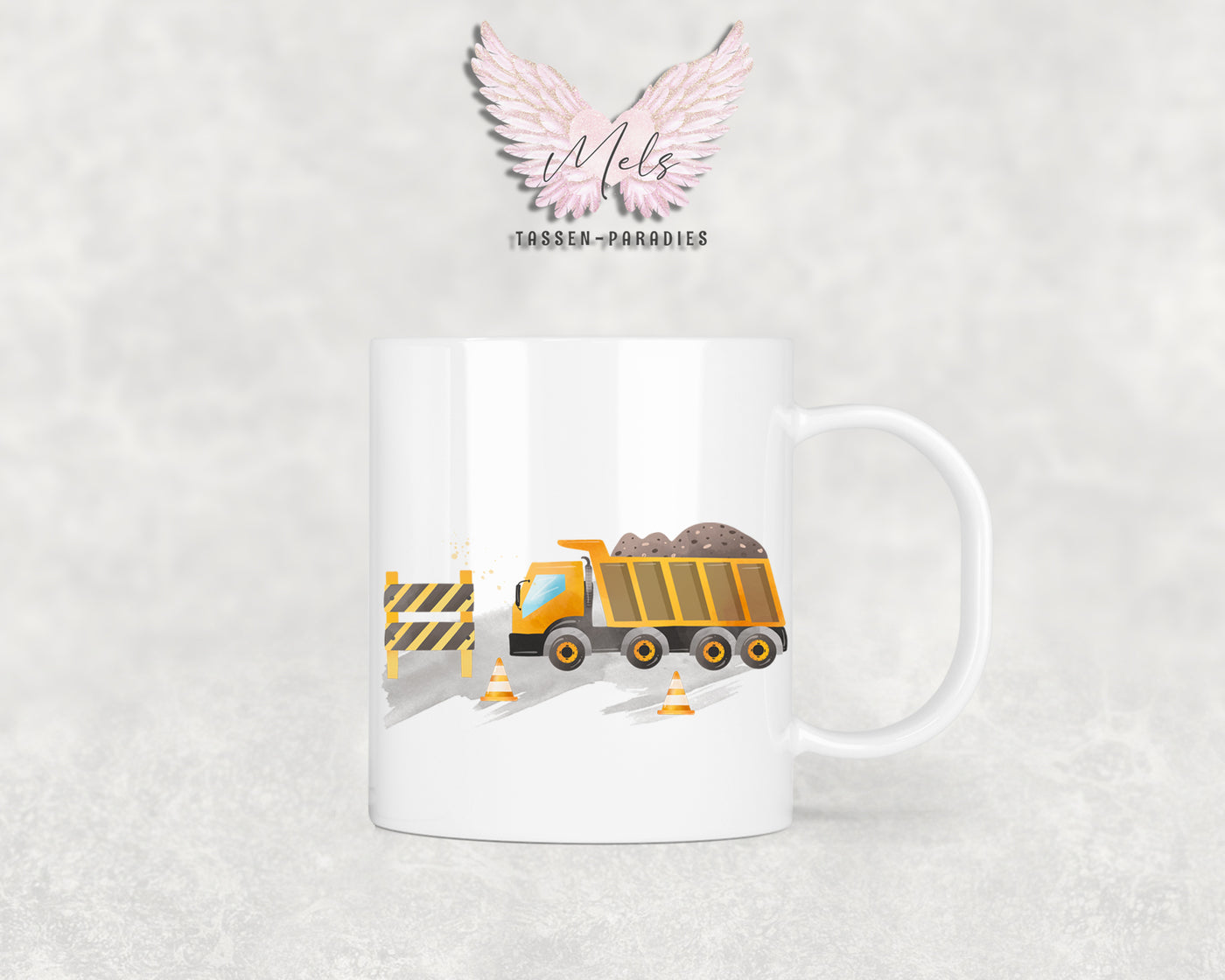 Personalisierte Kinder Tasse Baustelle 2 - mit und ohne Name