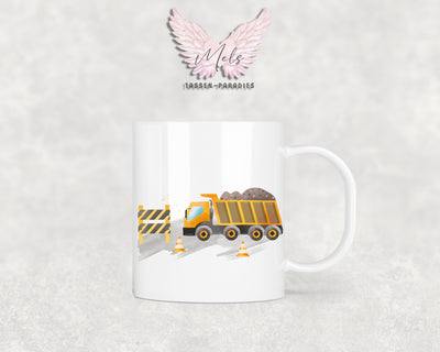 Personalisierte Kinder Tasse Baustelle 2 - mit und ohne Name