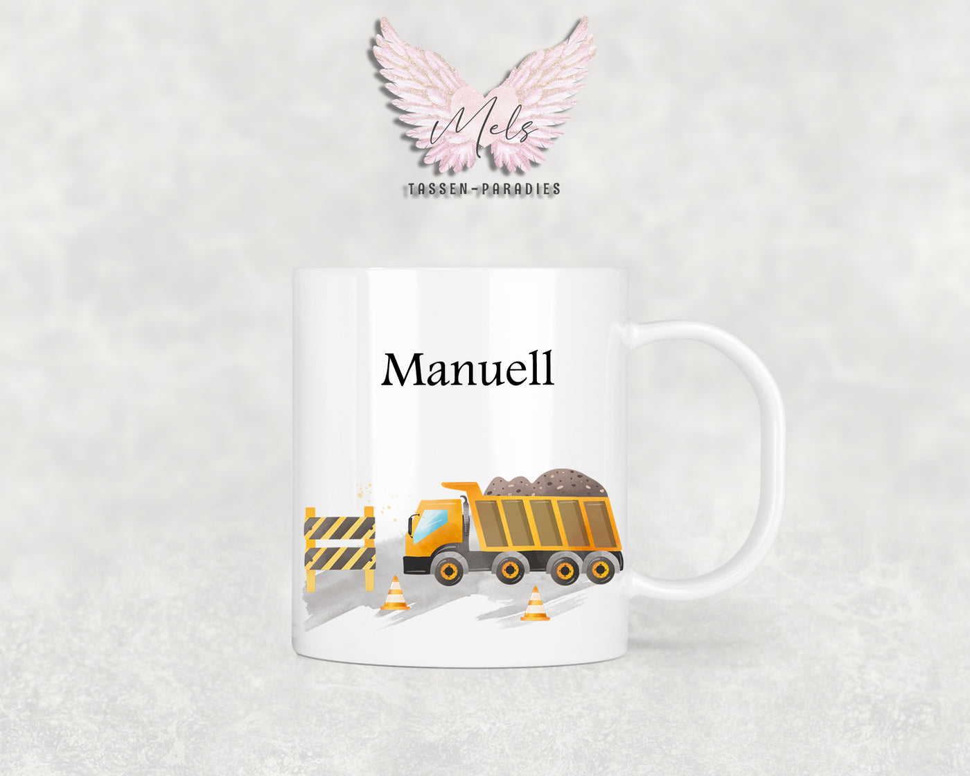 Personalisierte Kinder Tasse Baustelle 2 - mit und ohne Name