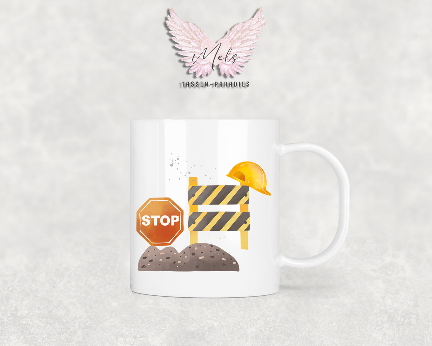 Personalisierte Kinder Tasse Baustelle 5 - mit und ohne Name