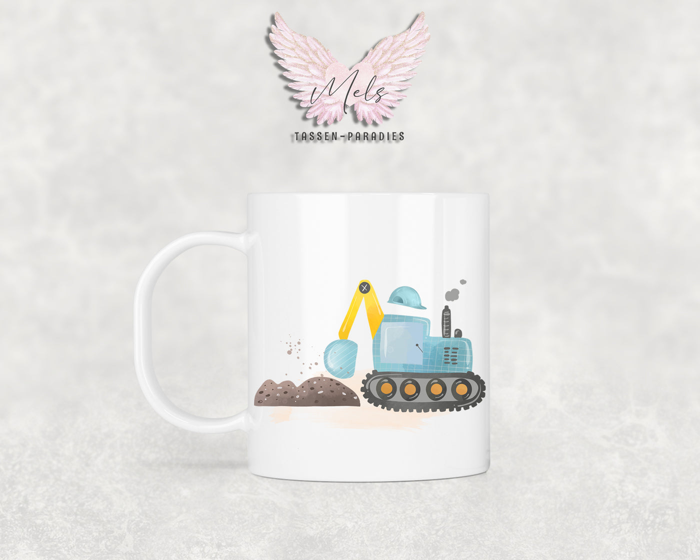 Personalisierte Kinder Tasse Baustelle 6 - mit und ohne Name