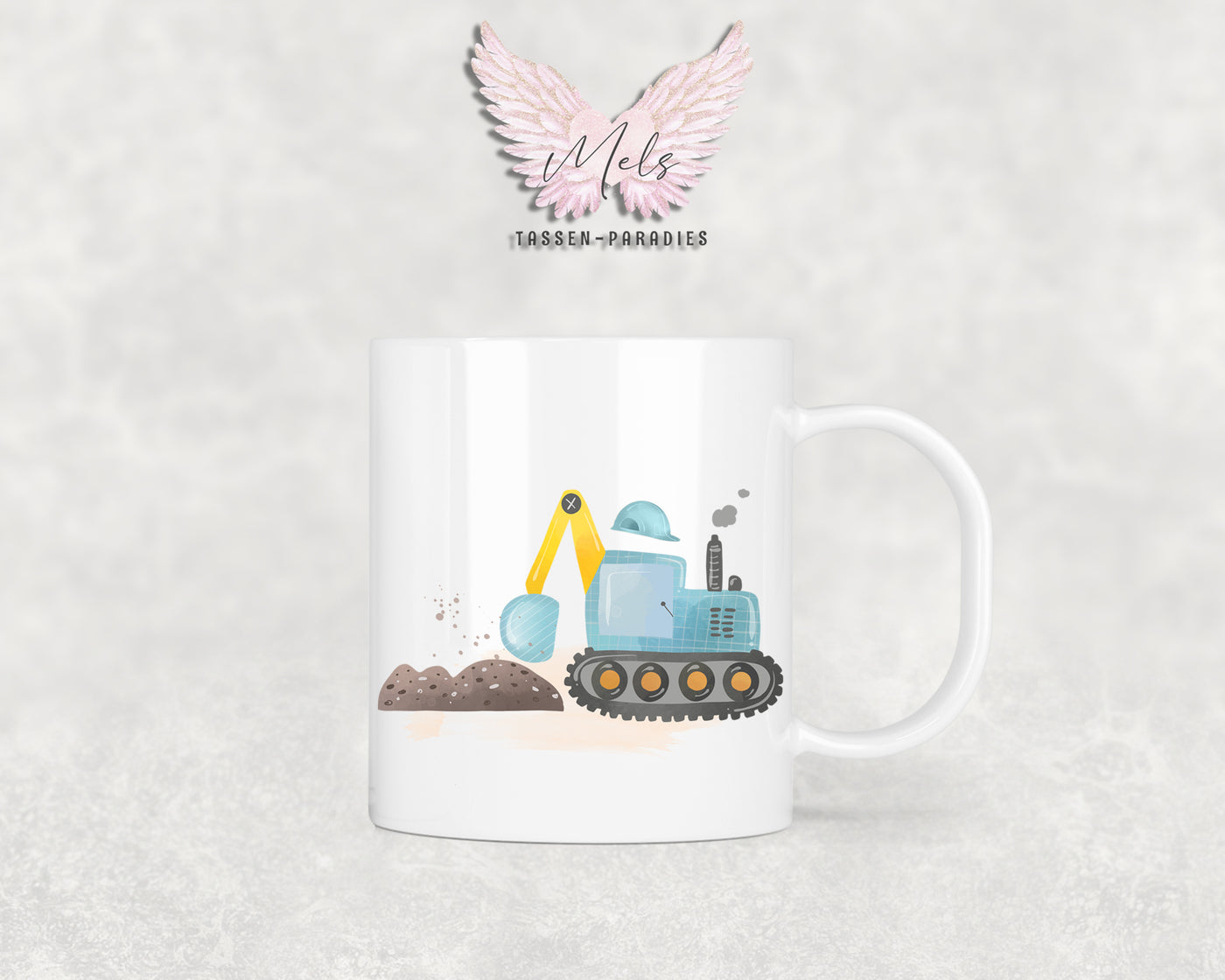 Personalisierte Kinder Tasse Baustelle 6 - mit und ohne Name