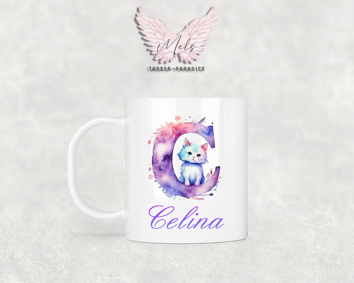 Name A bis Z - Personalisierte Kunststoff-Tasse 320ml