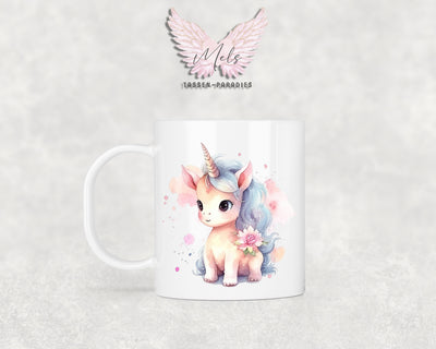 Personalisierte Kinder Tasse Einhorn 1 - mit und ohne Name