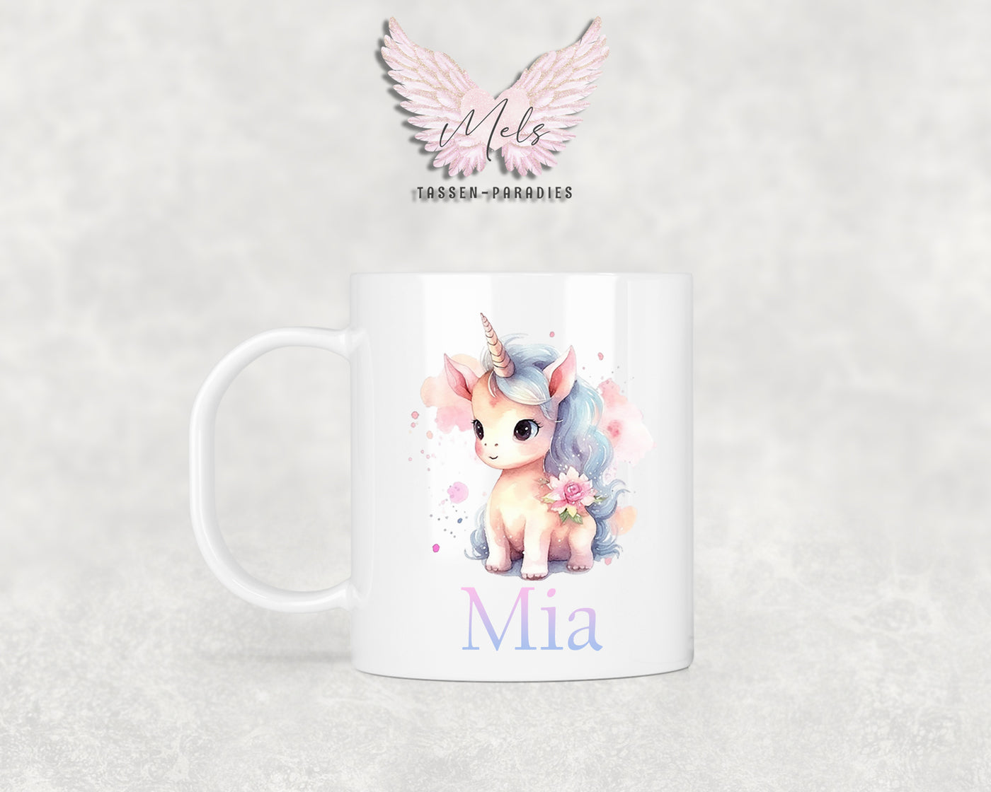 Personalisierte Kinder Tasse Einhorn 1 - mit und ohne Name